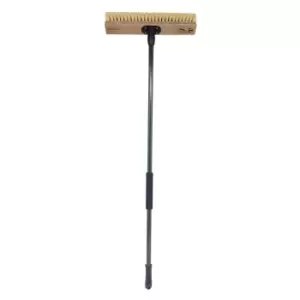 Image of Charles Bentley Charnwood 18 Dual Fill Driveway Broom fitted with Metal Handle - Green