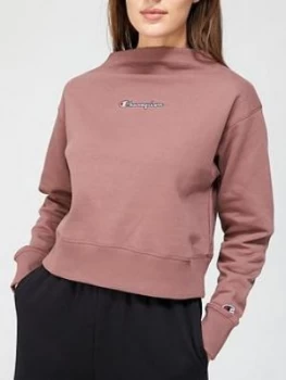 Image of Champion High Neck Sweatshirt - Maroon