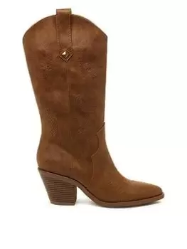 Image of Rocket Dog Rocket Dog Feria Western Calf Boots - Walnut, Brown, Size 7, Women