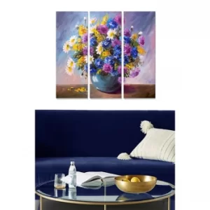 Image of MDF7702014 Multicolor Decorative MDF Painting (3 Pieces)