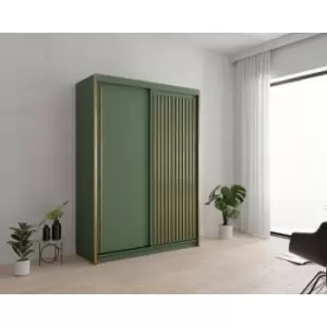 Image of Creek Bluff Sliding Mirror Door Wardrobe Green - 150cm - Green