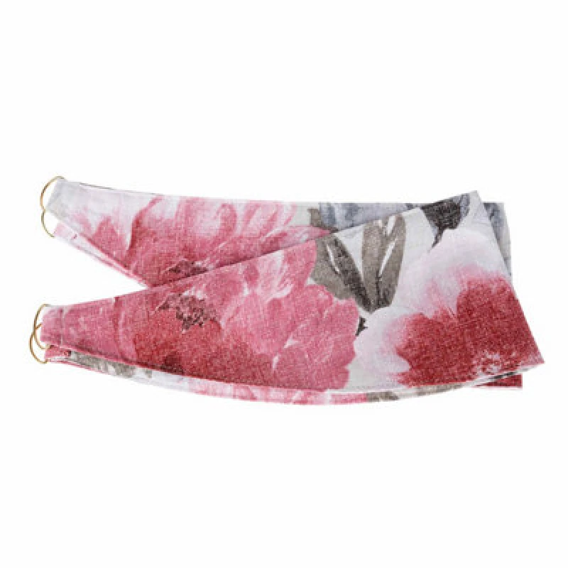 Image of Homescapes Sofia Floral Tie Back Pair Pink