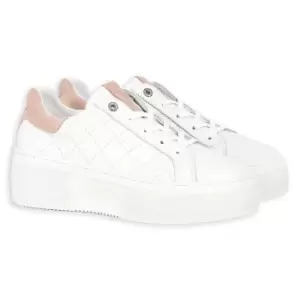 Image of Barbour Womens Darla Trainers White/Silver Peony UK 4