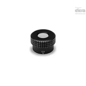Image of ELESA Knurled control knob-MBR.30 B-5+CK-C17 Green