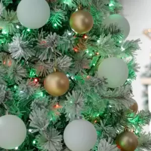 Image of Festive Indoor & Outdoor 5ft Christmas Tree Glow-Worm Lights 520 Jolly Holly LEDs