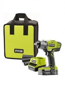 Image of Ryobi R18IW3 ONE+ 18v Cordless 1/4" Drive Impact Wrench 1 x 2ah Li-ion Charger Case