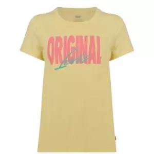 Image of Levis California Print T-Shirt - Yellow