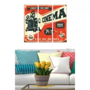 Image of MDF2074456 Multicolor Decorative MDF Painting (3 Pieces)