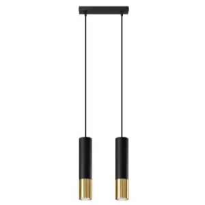 Image of Sollux Pendant Lamp Loopez 2 Black/Golden