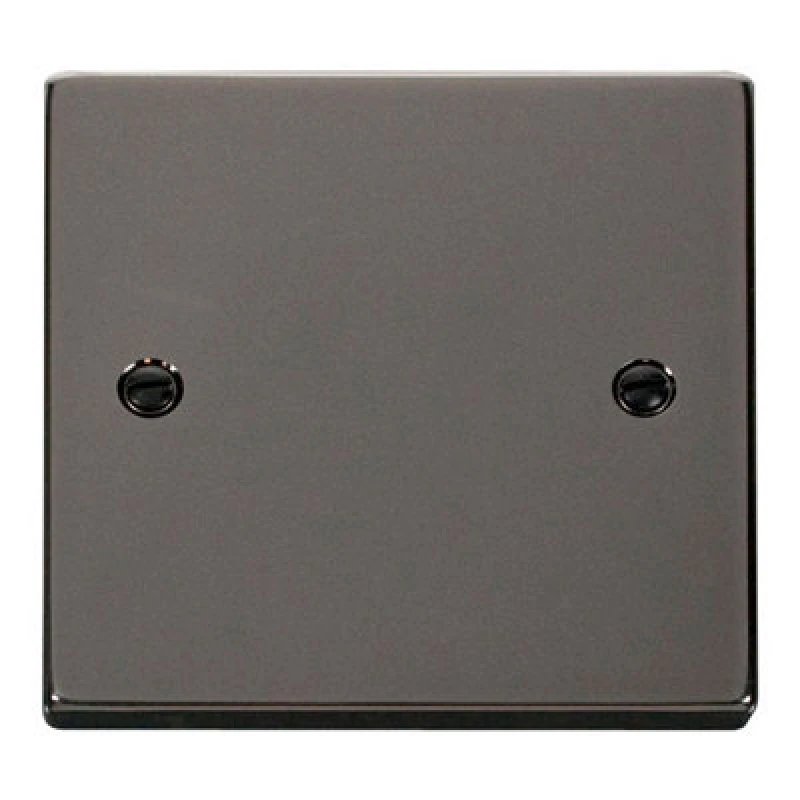 Image of SE Home Black Nickel 1 Gang Blank Plate Black