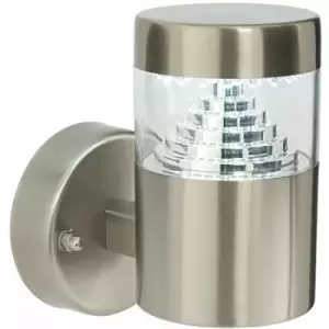 Image of Loops - IP44 Outdoor Wall Light Brushed Steel LED Lamp Modern Stepped Outdoor Garden