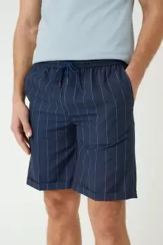Image of Blue Wide Stripe Smart Shorts