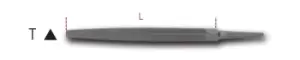 Image of Beta Tools 1718A6/T Second-Cut Triangular File No Handle 150mm 017180023