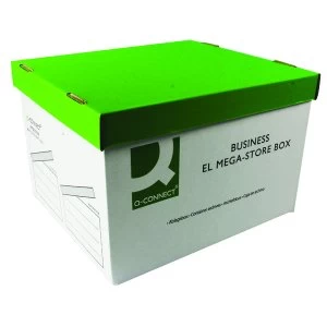 Image of Q Connect Green and White Mega Store Box Pack of 10 KF21738