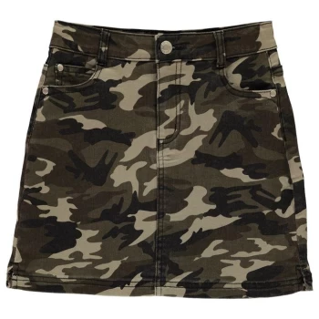 Image of Firetrap Camo Mini Skirt Junior Girls - Olive Camo