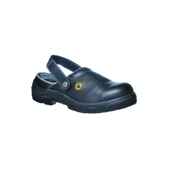 Image of FC03 ESD Perforated Black Safety Clogs - Size 7 - Portwest