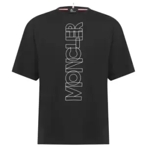 Image of Moncler Maglia Chest Logo T Shirt - Black