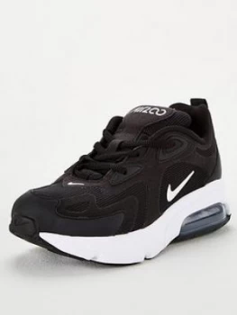 Image of Nike Air Max 200 Junior Trainers - Black/White