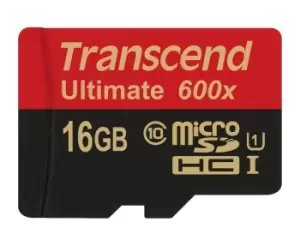 Image of Transcend microSDHC Class 10 UHS-I 600x 16GB