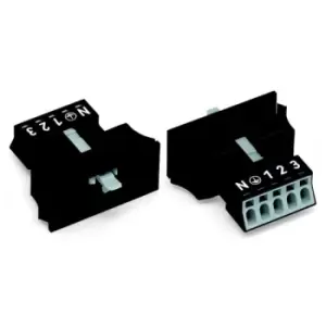 Image of WAGO 890-705 5 Pole 16A 4.4mm Socket Snap In Black