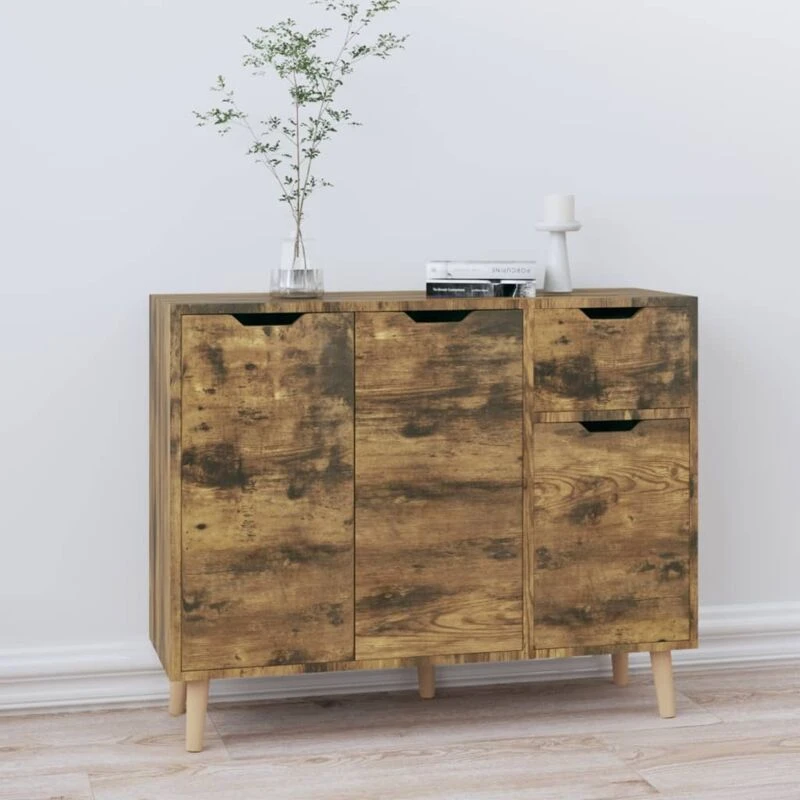 Image of VIDAXL Sideboard Smoked Oak 90x30x72cm Engineered Wood Vidaxl 8720286344194