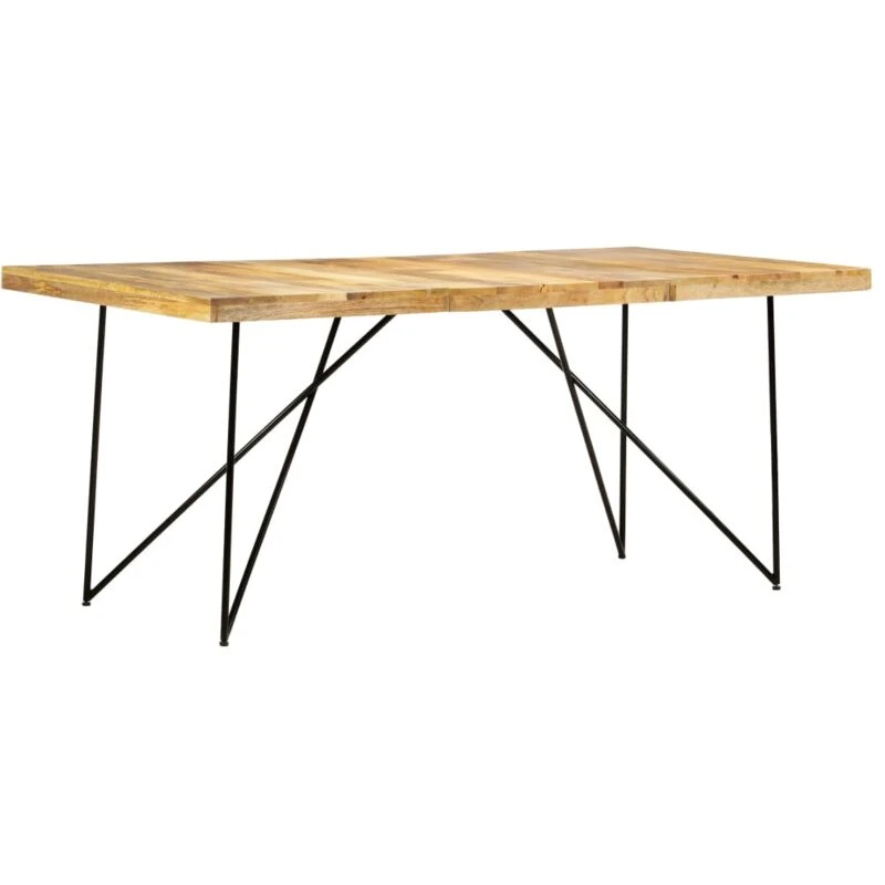 Image of vidaXL Solid Mango Wood Dining Table Dinner Home Kitchen Dining Room Table