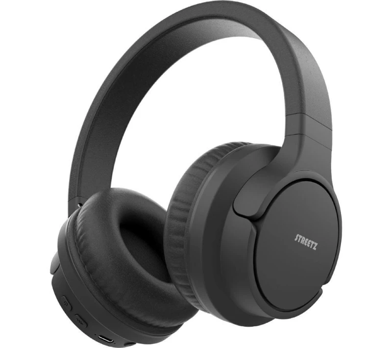 Image of STREETZ BT510 Wireless Bluetooth Noise Cancelling Headphones - Black 7333048068132
