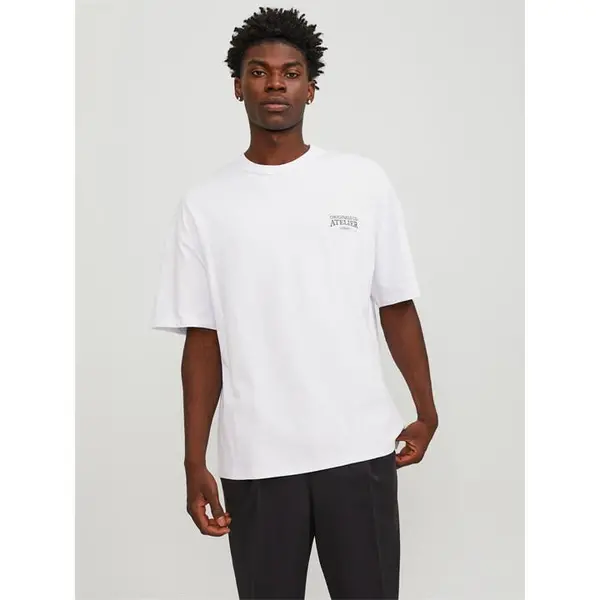Image of Jack and Jones Santorini Graphic Oversized T-Shirt Oversized T-Shirts S White 58195201350