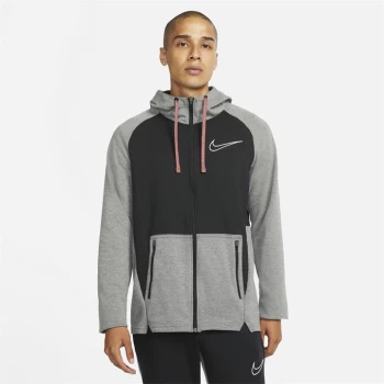 Image of Nike Therma-FIT Mens Full-Zip Training Hoodie - Black