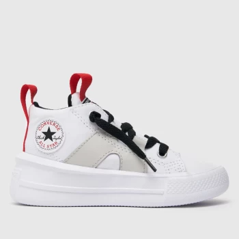 Image of Converse White & Black Ultra Color Pop Trainers Toddler