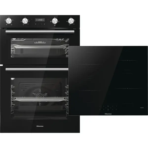 Image of Hisense BI6095HIGUK Built In Electric Double Oven & Induction Hob Pack
