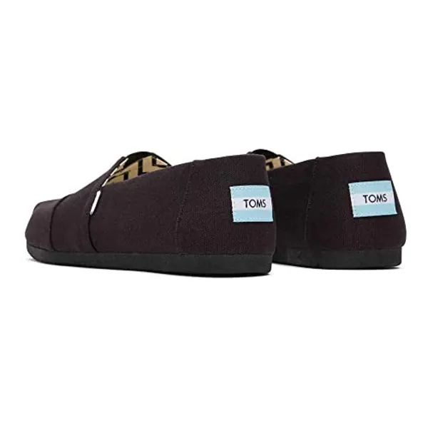 Image of TOMS Mens Alpargata Vegan Canvas Pumps - Black - UK 9 Black Shoes male 10017670 9