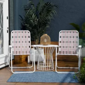 Image of Priscilla Folding Chair Set of 2, Light Pink