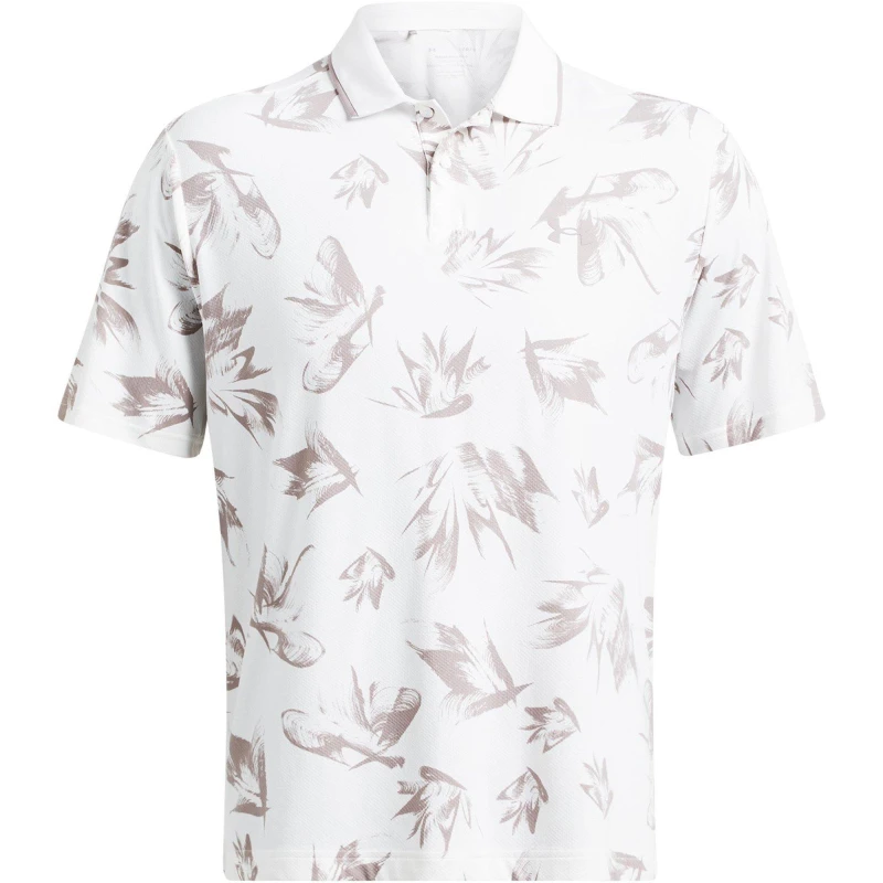 Image of Under Armour Mens Iso Chill Edge Short-Sleeve Performance Polo Shirt White male L