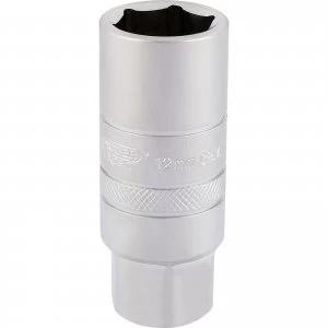 Image of Draper 3/8" Drive Satin Chrome Hexagon Spark Plug Socket 3/8" 12mm