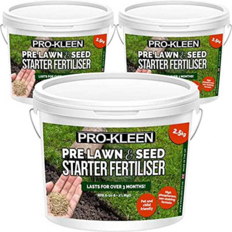 Image of Pro-Kleen Pre Lawn & Seed Starter Fertiliser - Phosphorus Rich Formula With Nitrogen, Potassium & Magnesium Oxide 7.5Kg