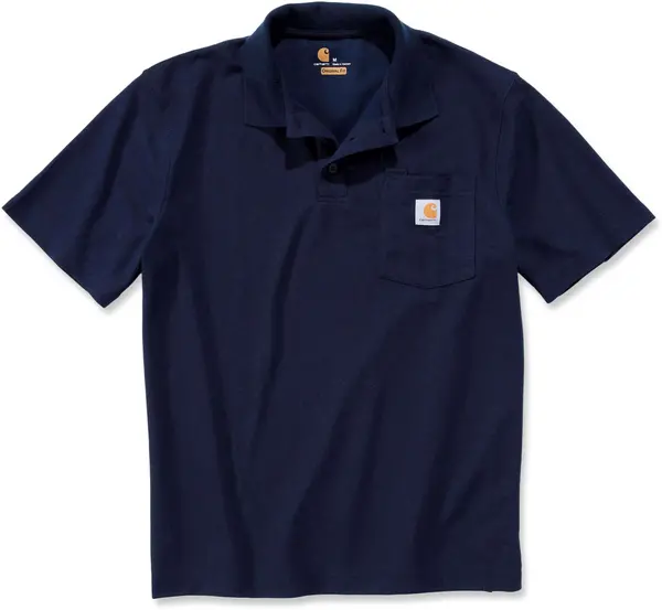 Image of Carhartt Contractors Work Pocket Polo Shirt, blue, Size XS