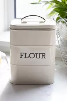 Image of Antique Cream Flour Tin