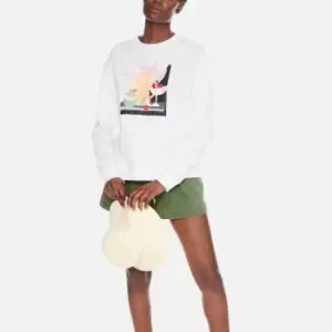 Image of Ted Baker Ileana Printed Cotton-Jersey Top - UK 14