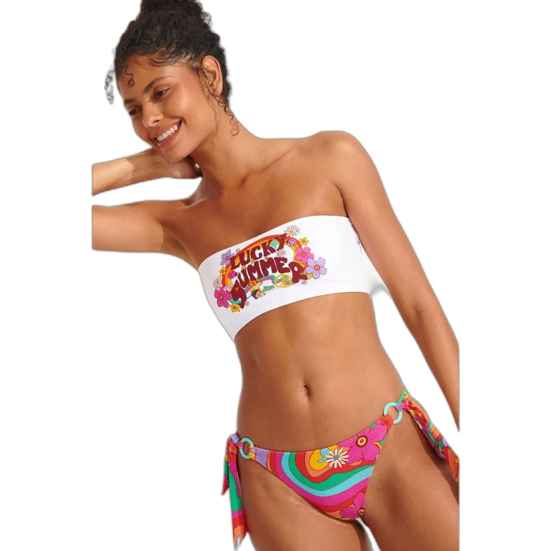 Image of banana moon Womens swimsuit top Banana Moon Nolo Luckysun Blanc Female 2XS