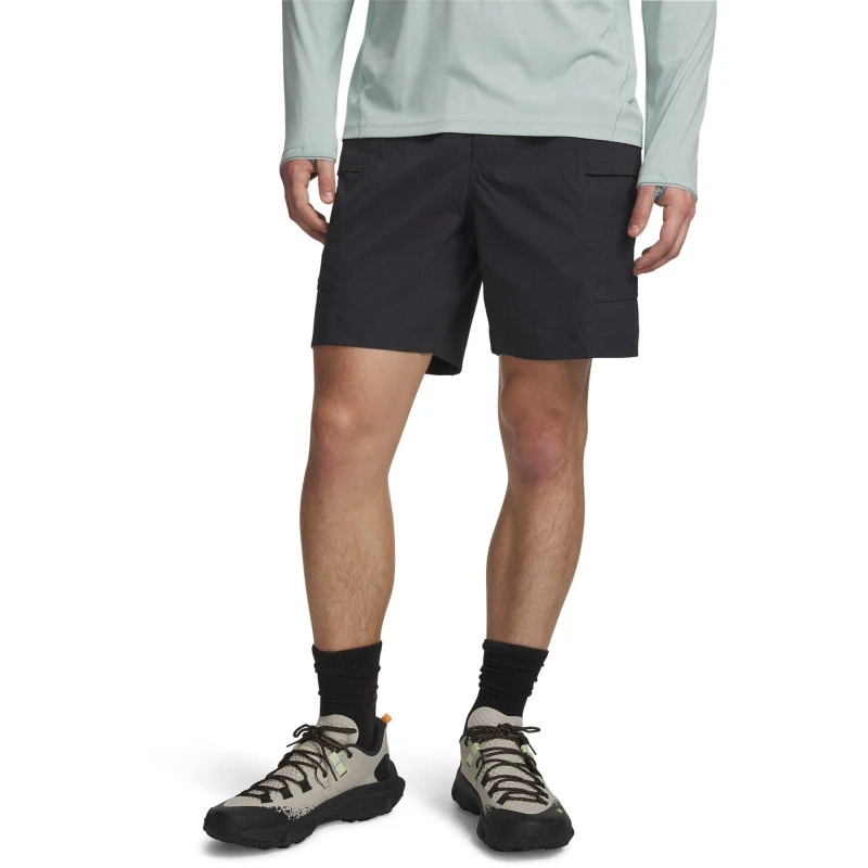Image of Under Armour Mens Exlor Cargo Walking Shorts Anthracite/Blk male S
