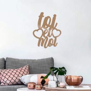 Image of Toi Et Moi - Copper Copper Decorative Metal Wall Accessory