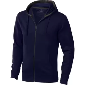 Image of Elevate Mens Arora Hooded Full Zip Sweater (M) (Navy)