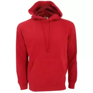 Image of SG Mens Plain Hooded Sweatshirt Top / Hoodie (M) (Red)