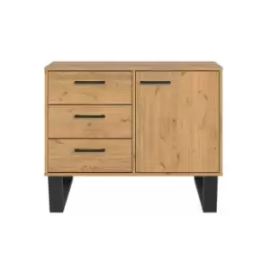 Image of Core Products - Small Sideboard With 1 Door, 3 Drawers Antique Wax Finish