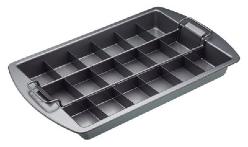 Image of Chicago Metallic Non-Stick Three Piece Brownie Pan Set - 23x33x4cm Dark Grey