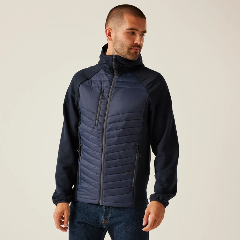 Image of Regatta Regatta Men Navigate Hybrid Jacket in Navy Size: Medium Navy M Male 5063019155746