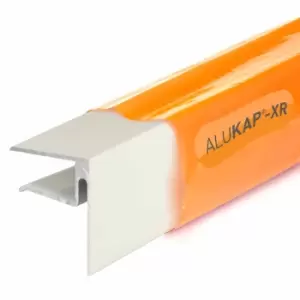 Image of Alukap-XR 4.8m End Stop Bar White - 16mm