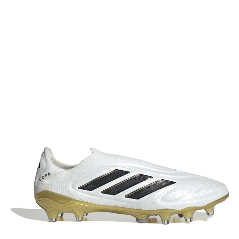 Image of adidas Copa Pure 3 Elite Laceless Adults Firm Ground Football Boots White/Blk/Gold male 6 (39.3)