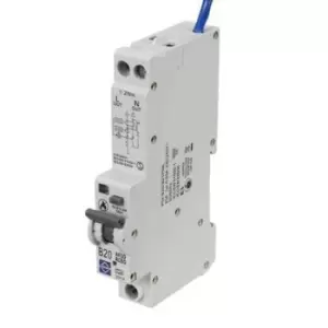 Image of Lewden 20A Double Pole 1 Module B Curve 6kA 30mA AFDD Combined RCBO - P04-B20-30-1PNA